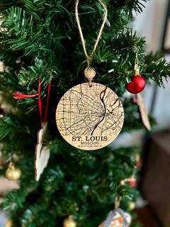 St. Louis City Map Ornament